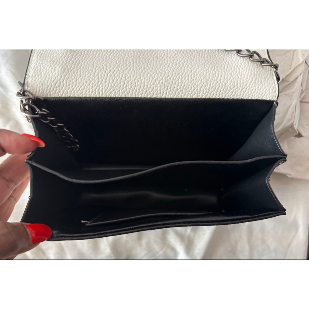 Women's Unbranded White Black Crossbody Mini Bag One Size - Picture 4 of 4
